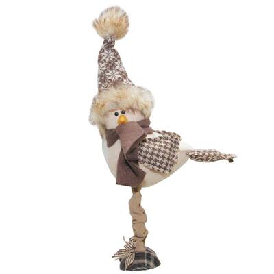 7.75 in. Standing Bird with Nordic Inspired Hat Tabletop Decoration