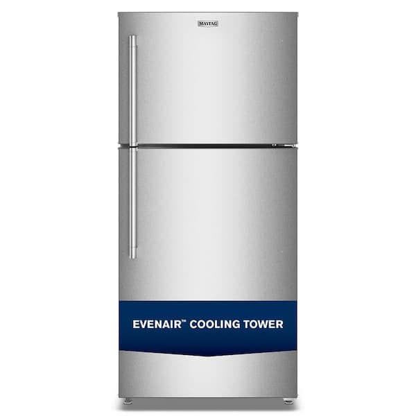 30 in. 19 cu. ft. Freestanding Top Freezer Refrigerator in Fingerprint-Resistant Stainless Finish with Garage Mode