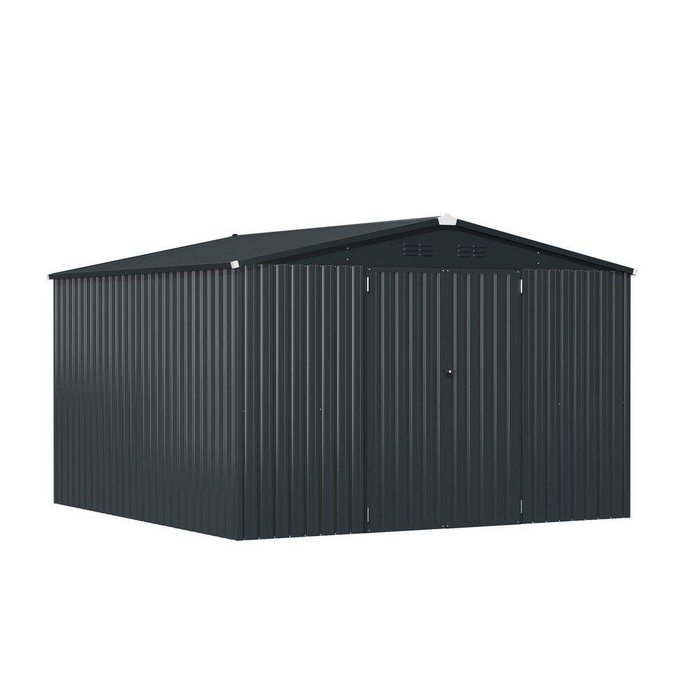 10 ft. W x 10 ft. D Metal Shed with Double Door(100 sq. ft. ) price history on PriceWatchPro