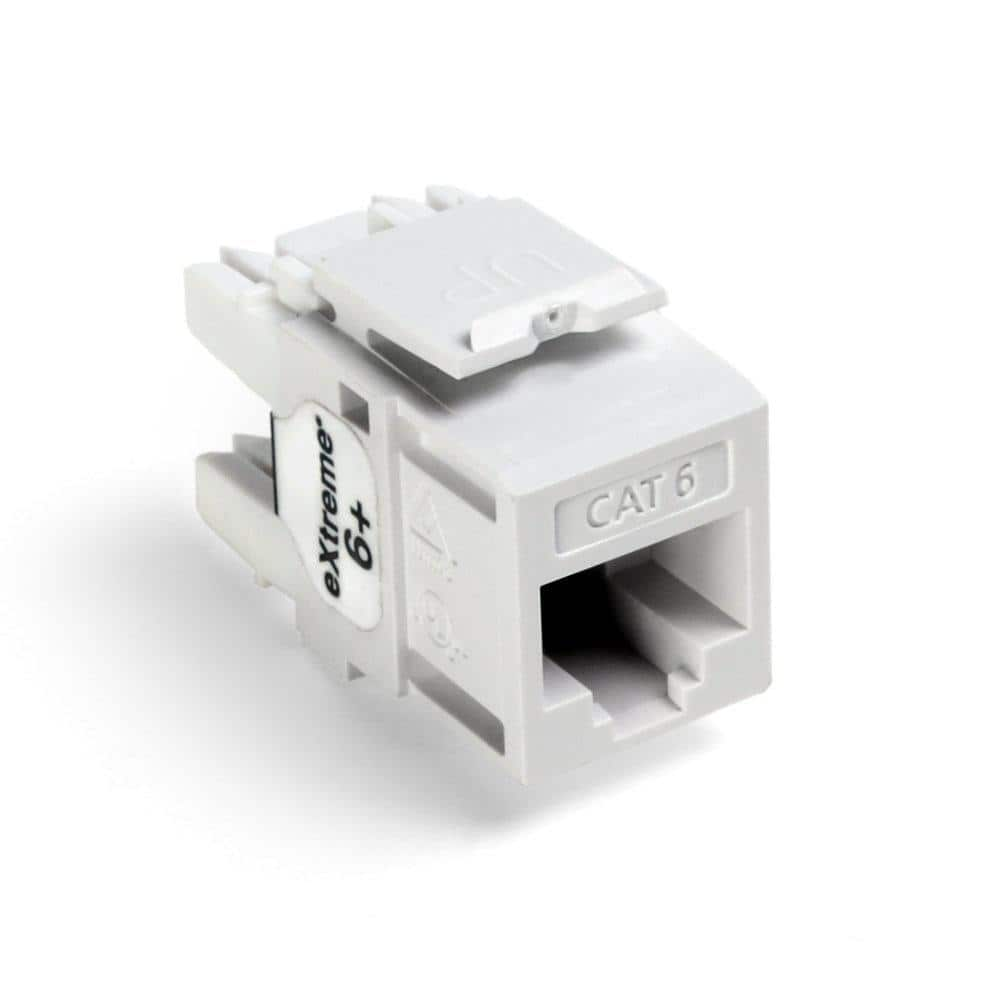 Leviton QuickPort Extreme CAT 6 Connector with T568A/B Wiring, White ...