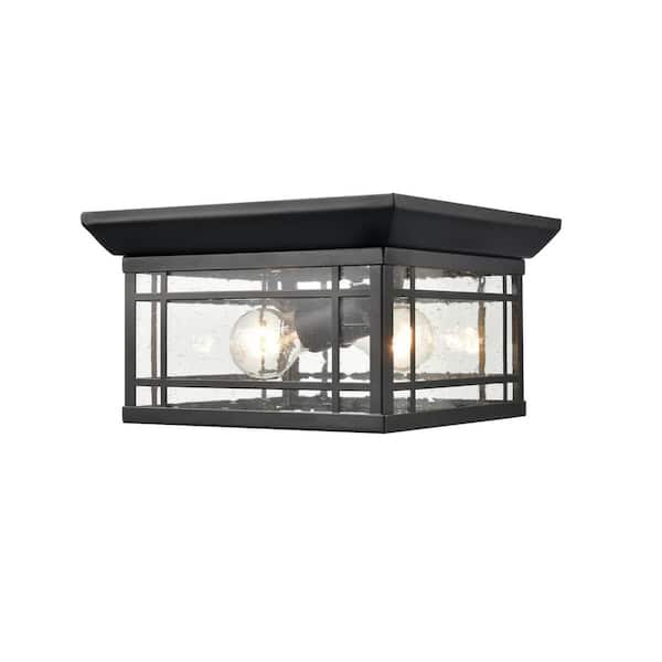 Armington 1-Light 6.5 in. Powder Coat Black Hardwired Outdoor (1-Pack)