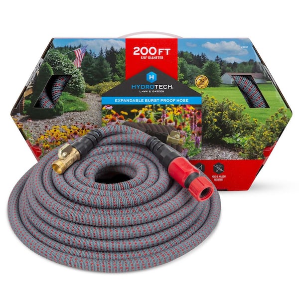 5/8 in. x 200 ft. Expandable Garden Hose, Flexible, Durable, Burst Proof, Lightweight, No-Kink Water Hose