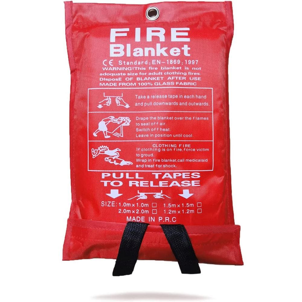 39 x 39 in. Emergency Reusable Fiberglass Fire Blanket for Home and Kitchen