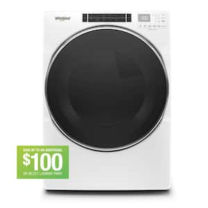 7.4 cu. ft. 120-Volt White Stackable Gas Vented Dryer with Steam and Intuitive Touch Controls, ENERGY STAR