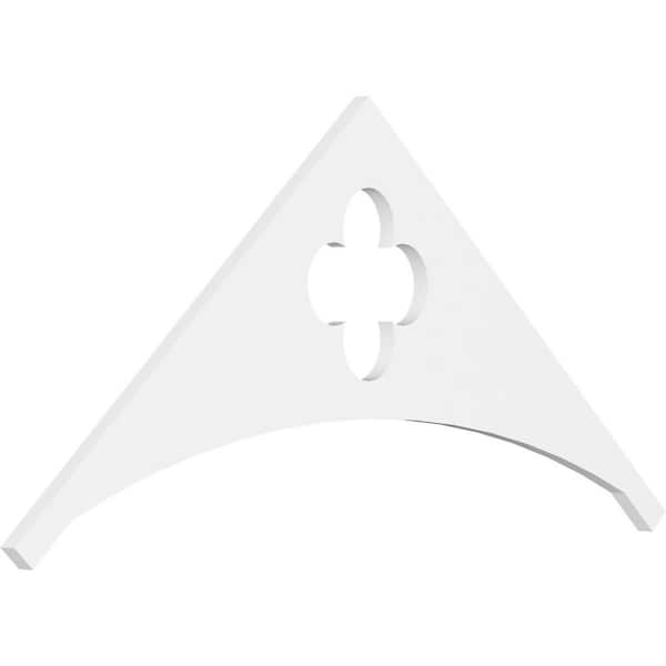 Ekena Millwork 1 in. x 48 in. x 22 in. (11/12) Pitch Turner Gable Pediment Architectural Grade PVC Moulding
