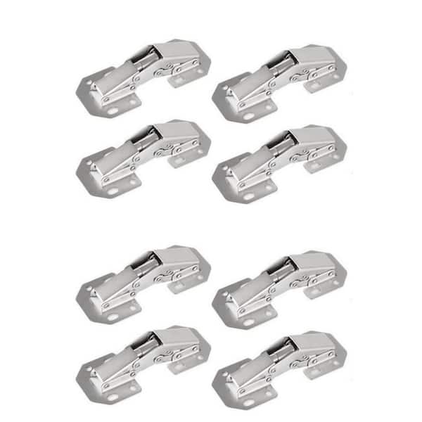 Hidden Hinges for Frameless Cabinet, Concealed Cabinet Hinges, Flush Mount Hinges (8-Pack)
