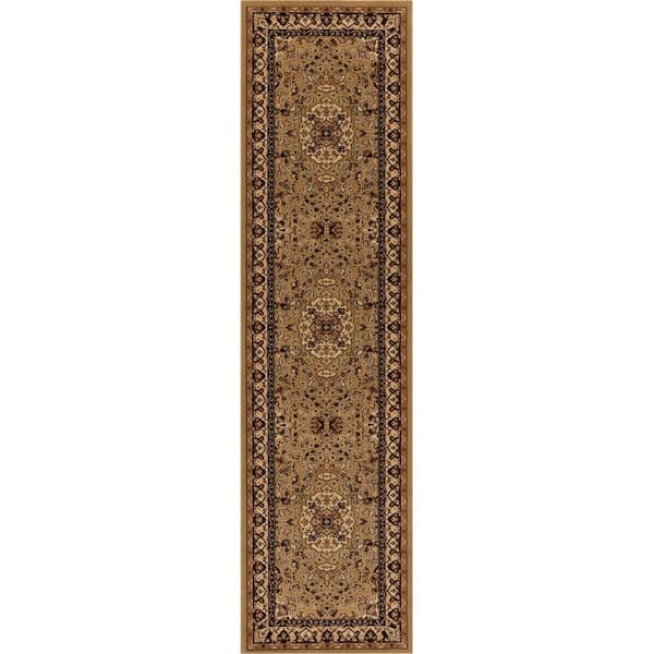 Concord Global Trading Persian Classics Isfahan Gold 2 ft. x 8 ft. Runner Rug