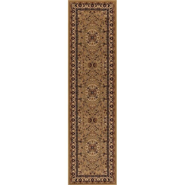 Persian Classics Isfahan Gold 2 ft. x 8 ft. Runner Rug