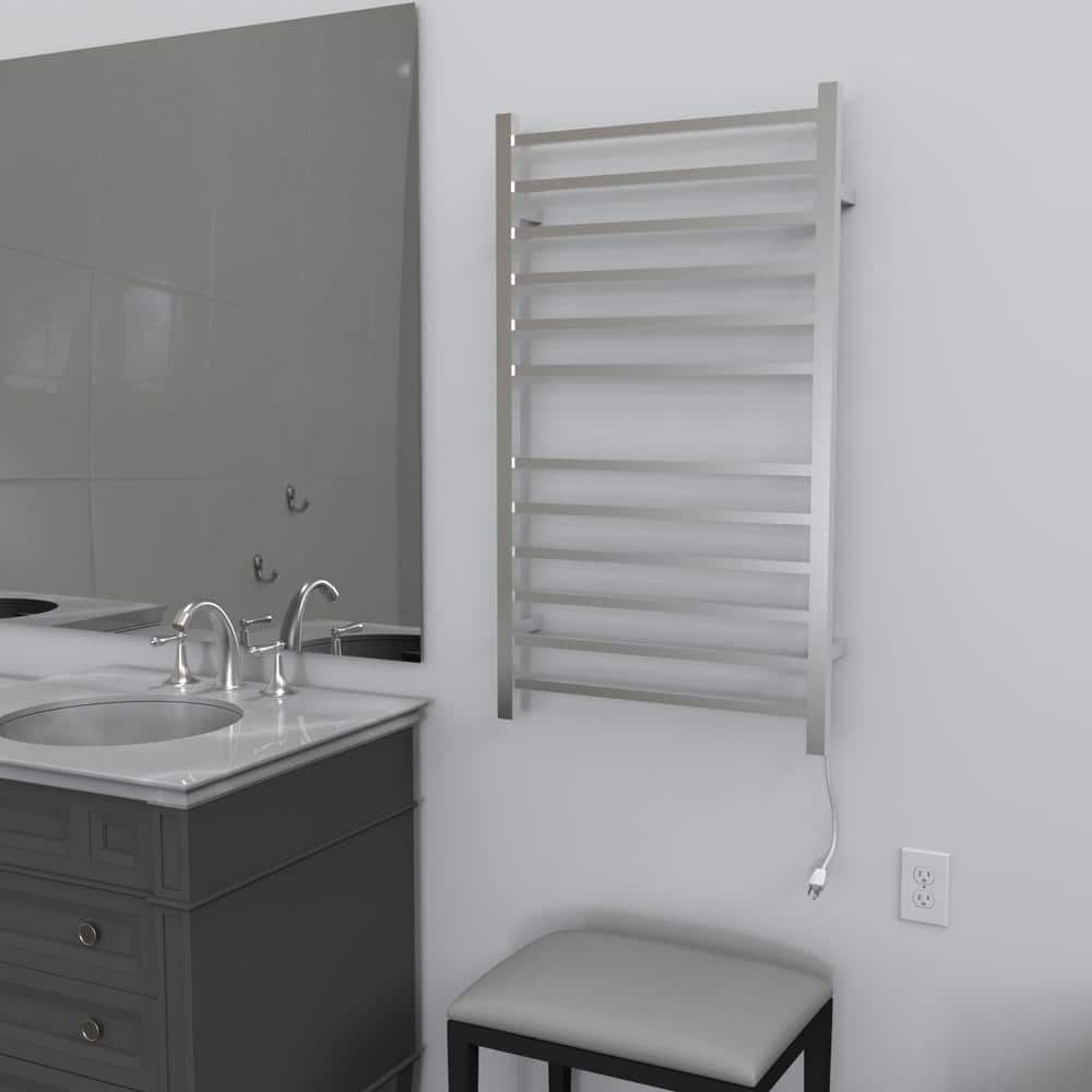 Polished Nickel Wall Mounted Electric Towel Warmer