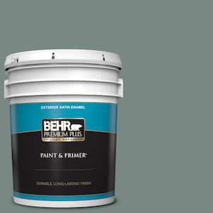 BEHR PREMIUM PLUS 1 qt. #ICC-77 Sage Green Flat Low Odor Interior Paint &  Primer 130004 - The Home Depot