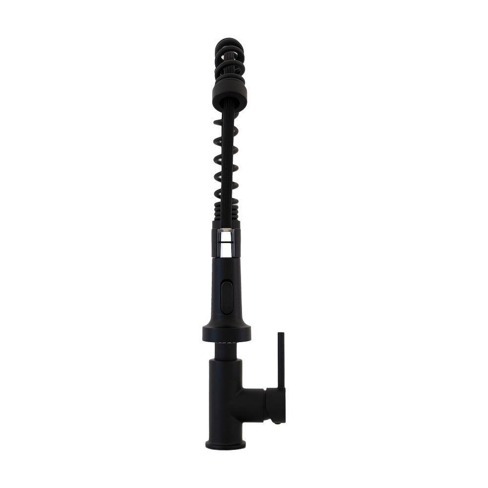 Matte Black Stainless Steel Pull Down Kitchen Faucet