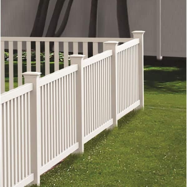 5 in. x 5 in. x 7 ft. White Vinyl Fence Corner Post