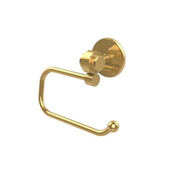 Unbranded Satellite Orbit Two Collection Euro Style Single Post Toilet Paper Holder in Polished Brass