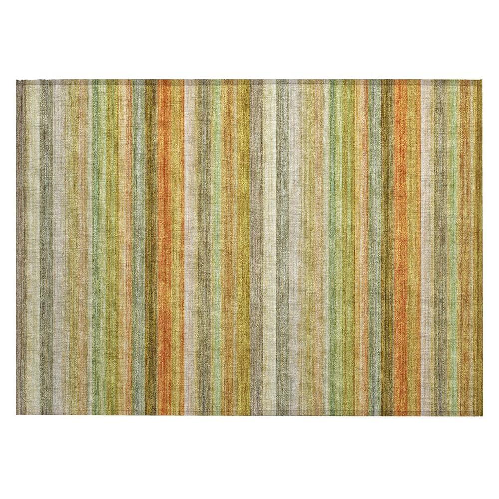 Artichoke Green 2 ft. x 3 ft. Woven Striped Polyester Rectangle Indoor/Outdoor Area Rug price history on PriceWatchPro