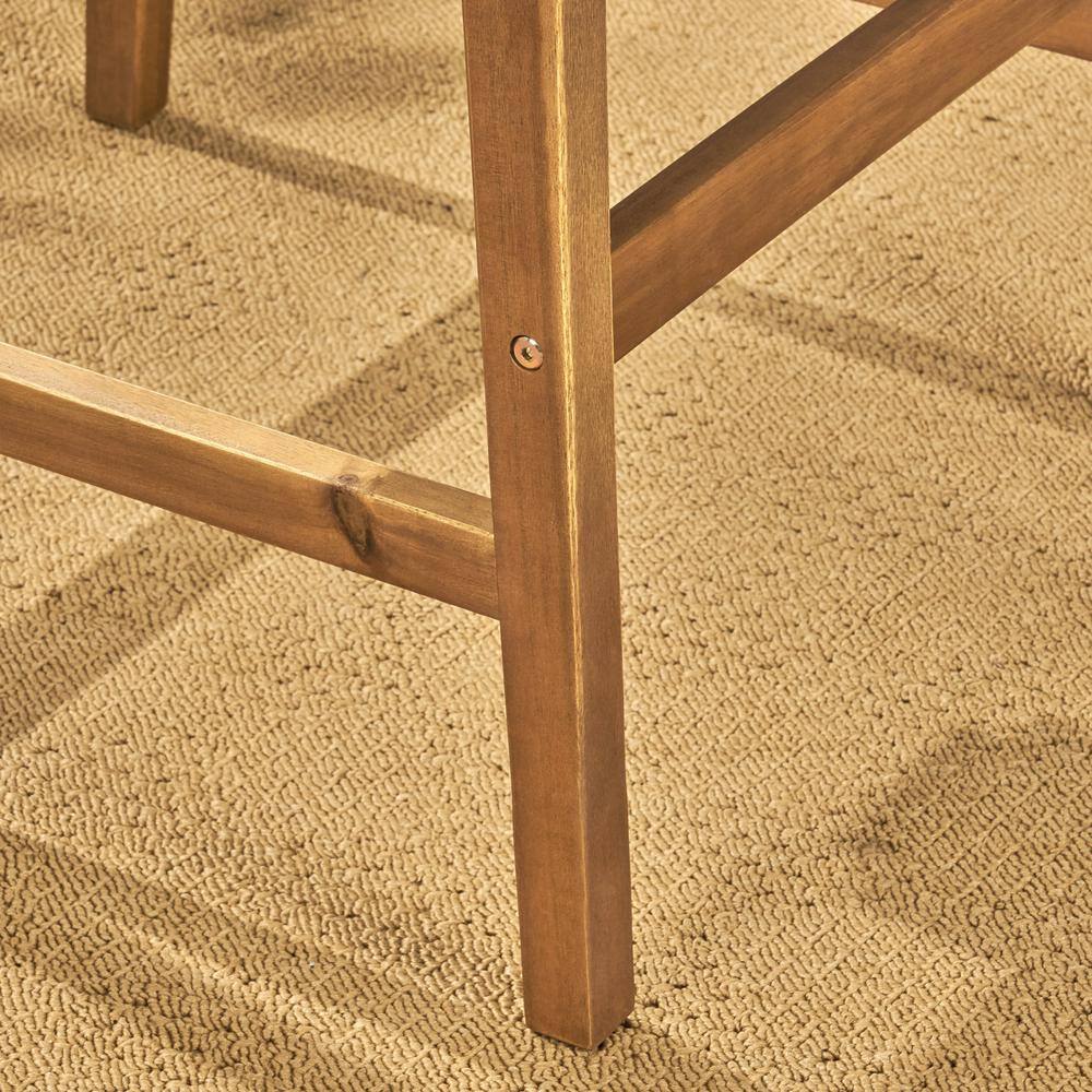 Teak Frame Bar Height Dining Chair with Cream Cushions