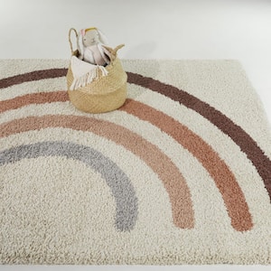 Anna Cream 5 ft. 3 in. x 7 ft. Striped Area Rug
