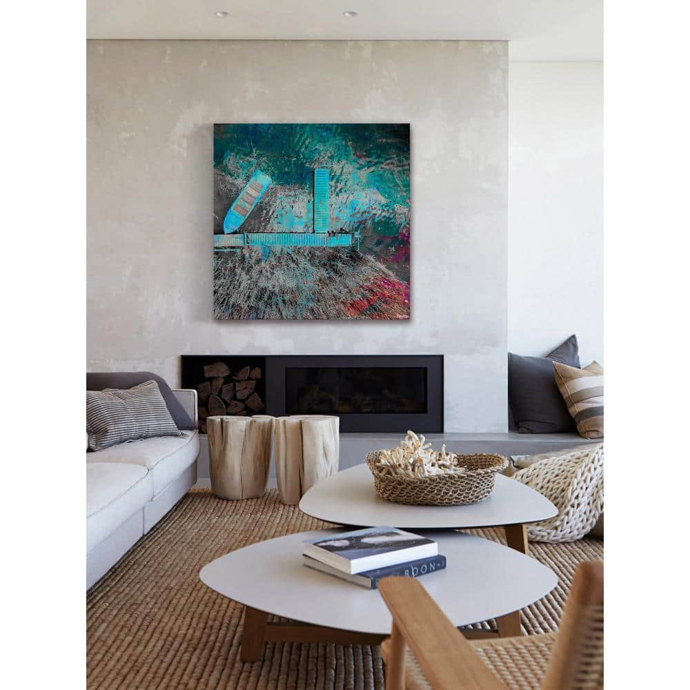 32 in. H x 32 in. W Blue Pier by Parvez Taj Printed Canvas Wall Art