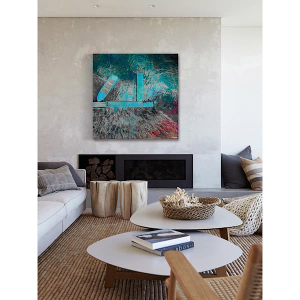 Unbranded 32 in. H x 32 in. W "Blue Pier" by Parvez Taj Printed Canvas Wall Art