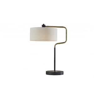 25.5 in. Black Standard Light Bulb Bedside Table Lamp