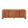 CHRISTOPHER KNIGHT HOME Sapphire Brown 4-Drawer 63 in. Wood Dresser with Black Metal Handles Curved Profile Design Natural 156516