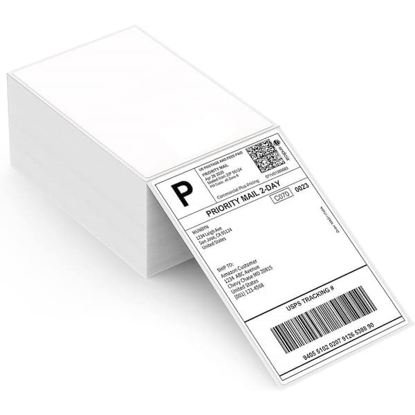 Unbranded Thermal Direct Shipping Labels 4 x 6 in. 500 Labels Per Pack High-Quality Commercial Grade for Wide Compatibility
