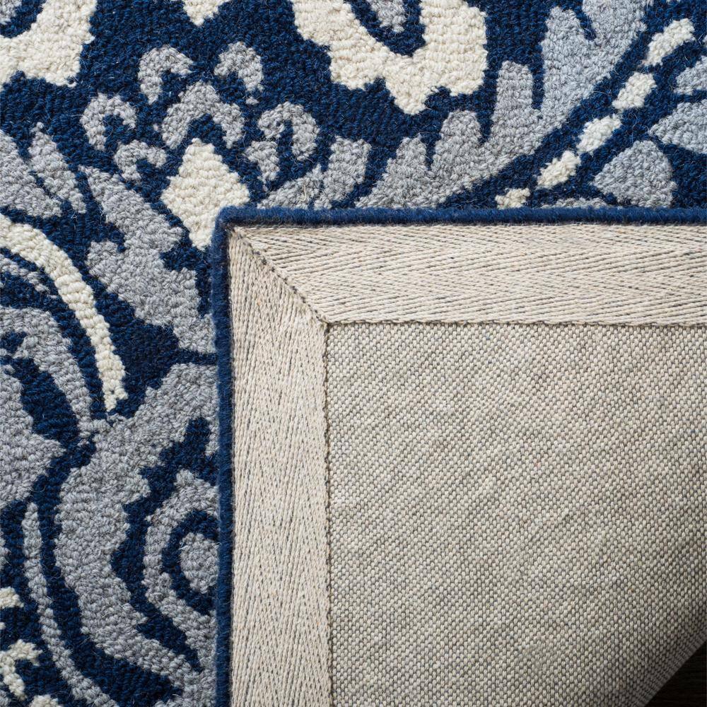 Ivory Floral Elegance 8' x 10' Hand-Tufted Wool-Cotton Rug