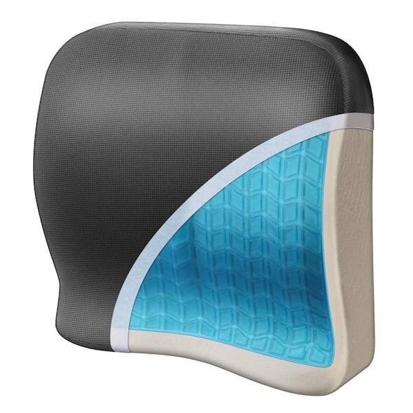 15.7 in. x 15.7 in. x 3 in. RelaxFushion Memorial Foam Plus Gel Lumbar Seat Cushion