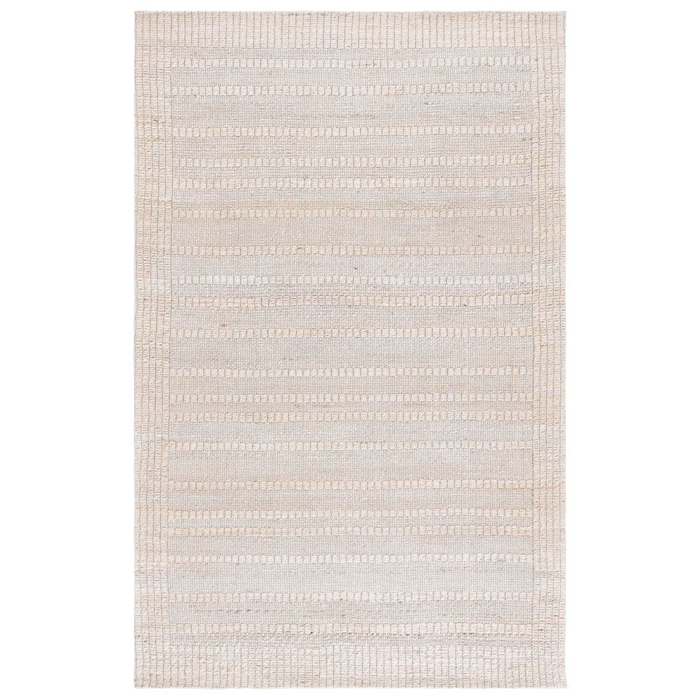 Natural Fiber 5 ft. x 8 ft. Ivory Solid Color Striped Area Rug price history on PriceWatchPro