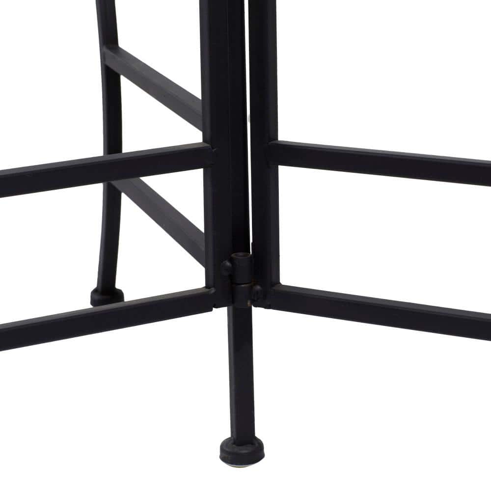 Black Metal 3-Tier Indoor Outdoor Floral Plant Stand