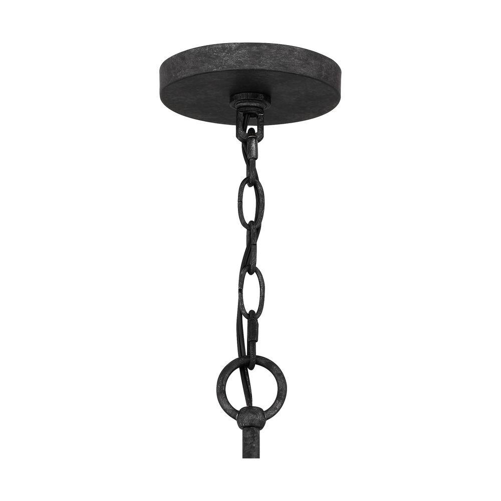 21" Brown Glass Drum Pendant Light for Indoor/Outdoor