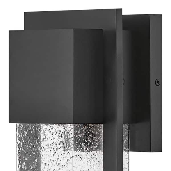 LARK - Alex 1-Light Black Hardwired Outdoor Wall Lantern Sconce