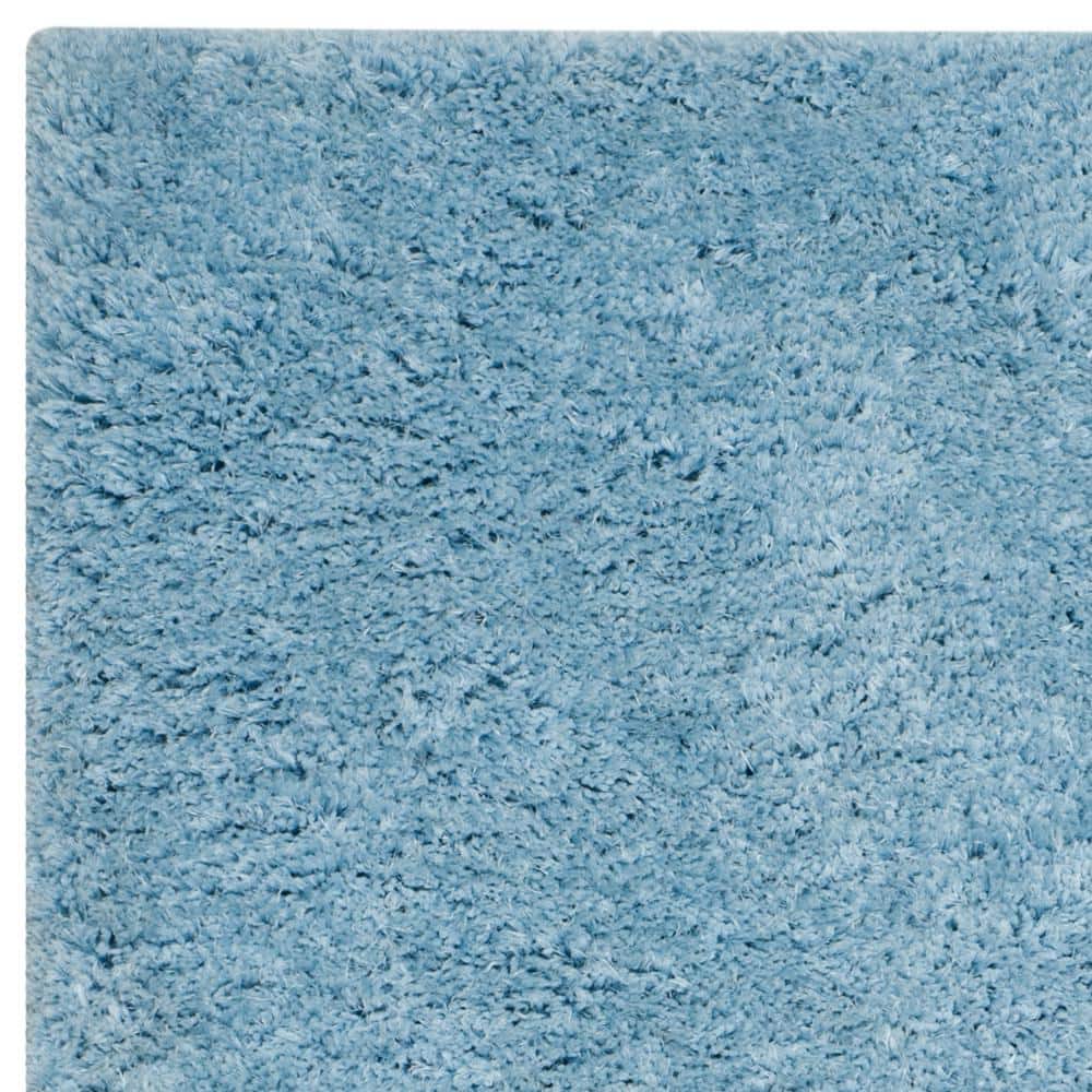 Light Blue 8' x 10' Handmade Tufted Shag Rug