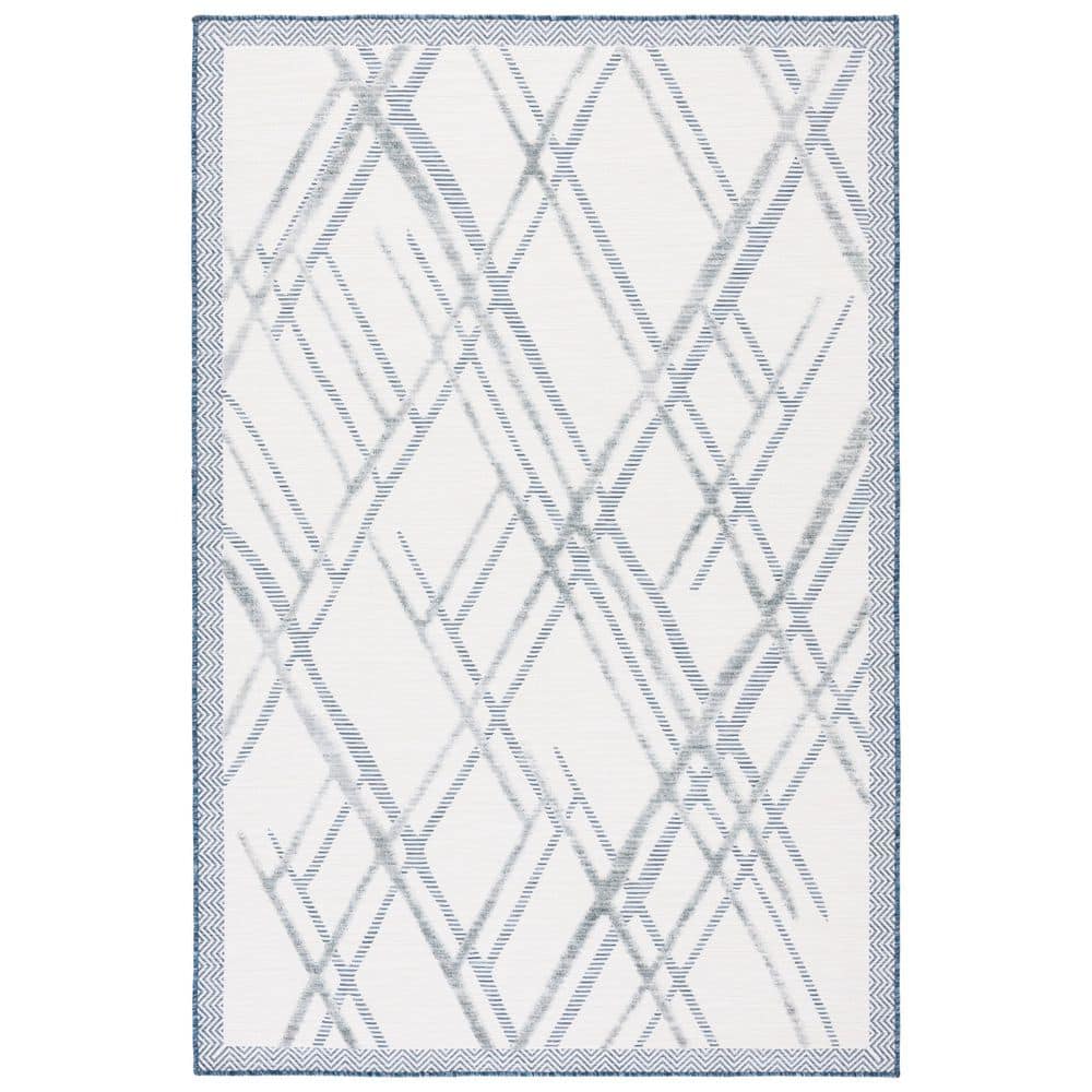 Cabana Ivory/Navy 4 ft. x 6 ft. High-Low Abstract Diamond Indoor/Outdoor Area Rug price history on PriceWatchPro