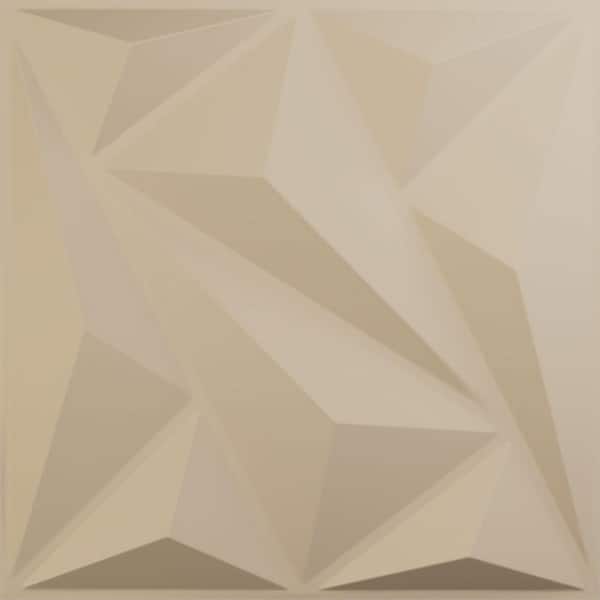 Ekena Millwork 19 5/8 in. x 19 5/8 in. Marquise EnduraWall Decorative 3D Wall Panel, Smokey Beige (Covers 2.67 Sq. Ft.)