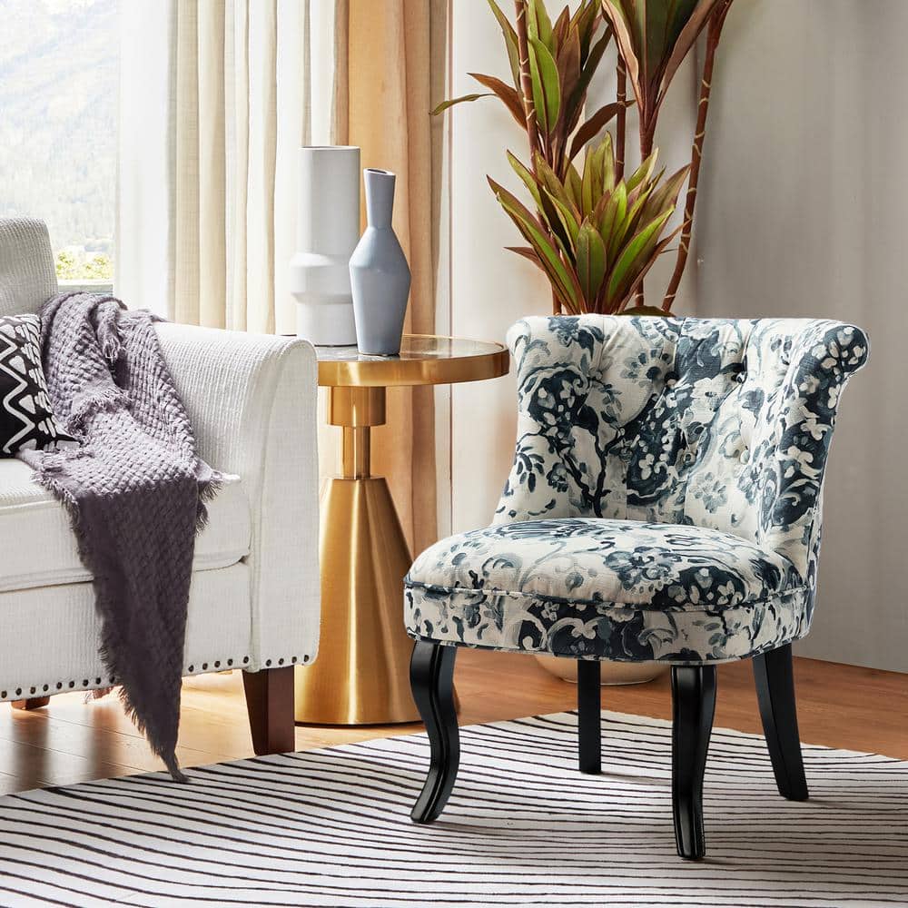 Elegant Green Velvet Briar Wood Iron Base Side Chair