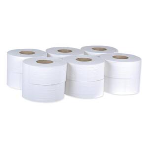 3.48 in. x 1000 ft 2-Ply White Septic Safe Universal Jumbo Toilet Paper (12/Carton)