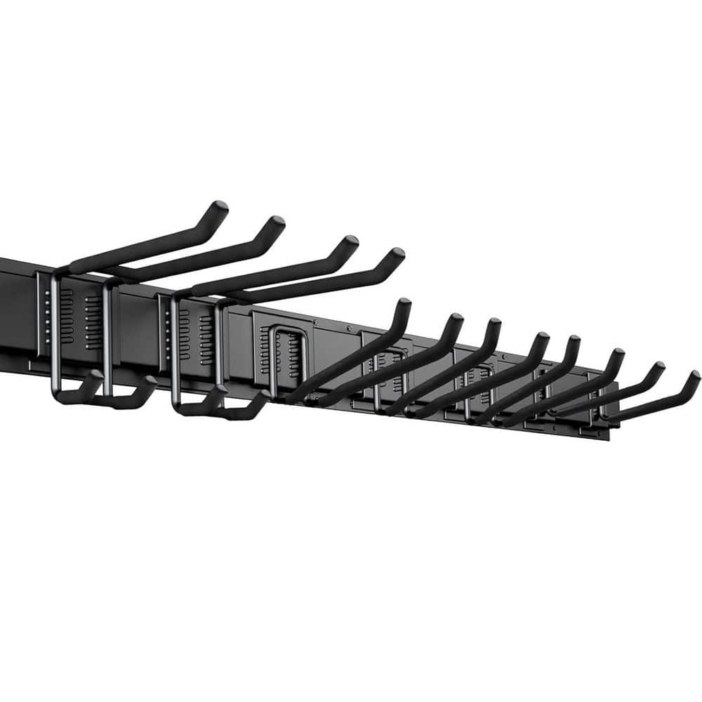 Garage Wall Mount Garden Tool Organizer 48 in. 440 lbs. Heavy Duty Metal Hooks Adjustable Storage Rack System price history on PriceWatchPro