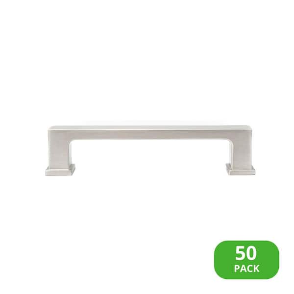 50-Pack Chelsey 4 in. (102 mm) Center-to-Center Classic Satin Nickel Bar Drawer Pull