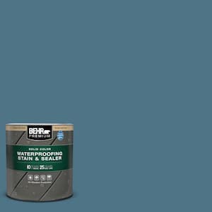 1 qt. #SC-107 Wedgewood Solid Color Waterproofing Exterior Wood Stain and Sealer