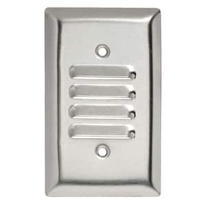 Pass & Seymour 302/304 S/S 1 Gang Vertical Louvered Wall Plate, Stainless Steel (1-Pack)