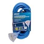 100 ft. 12/3 SJEOW 15 Amp/300-Volt All Weather Heavy-Duty Farm and Shop Extension Cord with Triple Tap Lighted End