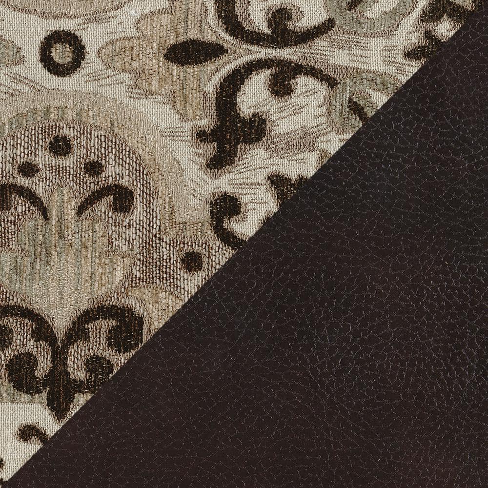 Milford Brown Faux Leather Lawson Sofa with Nailhead Trim