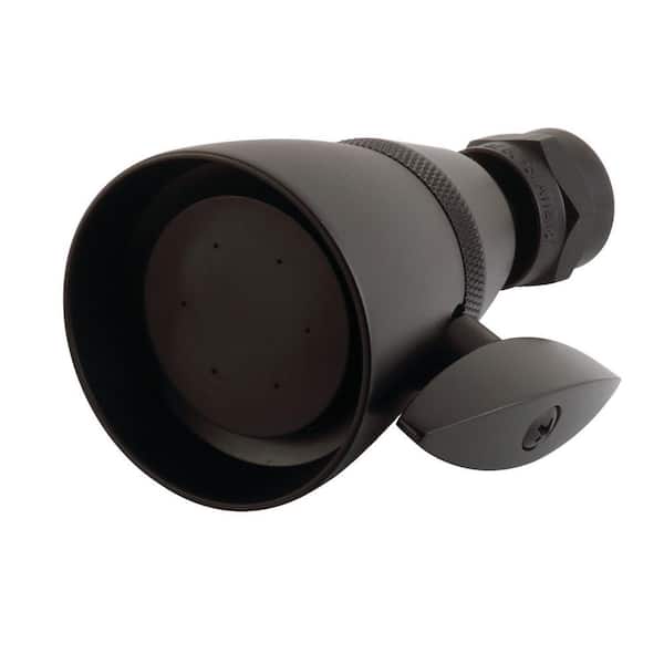 Kingston Brass Made To Match 1-Spray Patterns 2.25 in. Wall Mount Jet Fixed Shower Head in Matte Black