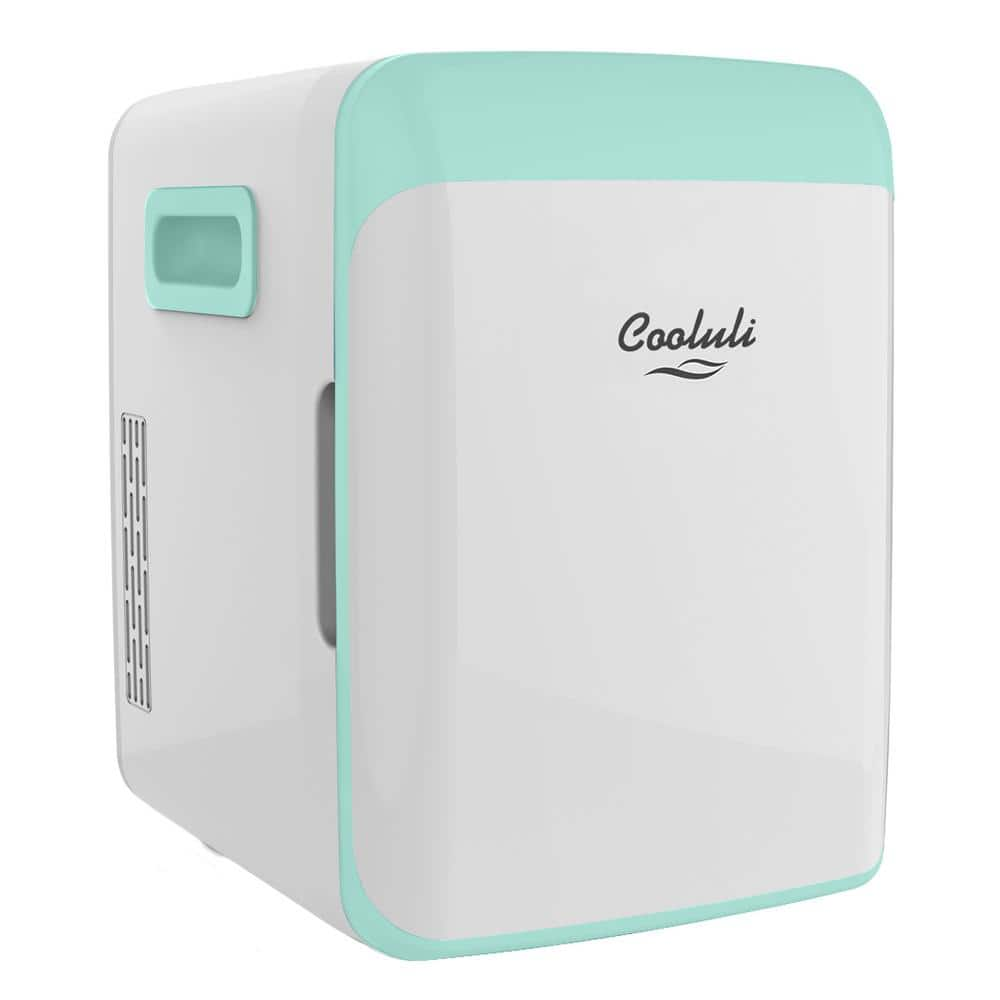 COOLULI Classic 0.35 cu. ft. Retro Mini Fridge in Turquoise without ...