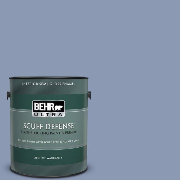 BEHR ULTRA 1 gal. #600F-5 Blueberry Buckle Extra Durable Semi-Gloss Enamel Interior Paint & Primer