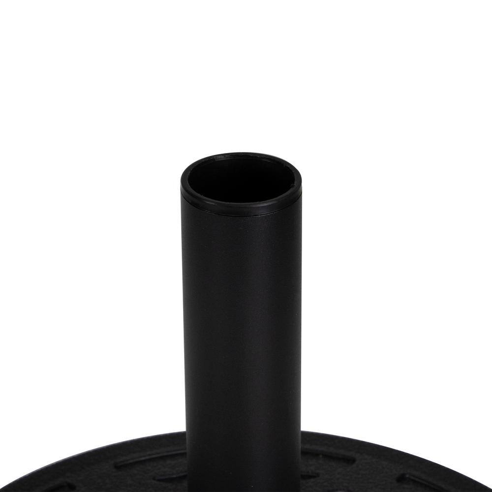 Black Round Concrete Resin Patio Umbrella Base Stand