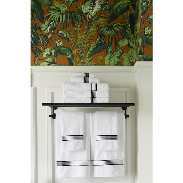 Purist 24 in. Wall Mounted Hotelier Guest Towel Holder in Vibrant Titanium