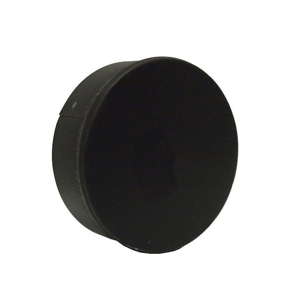 Master Flow 6 in. x 6 in. Black Stove Pipe Duct Cap