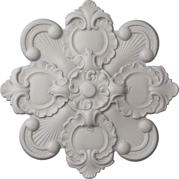 Ekena Millwork 18-1/8 in. x 1-1/4 in. Katheryn Urethane Ceiling Medallion, Ultra Pure White