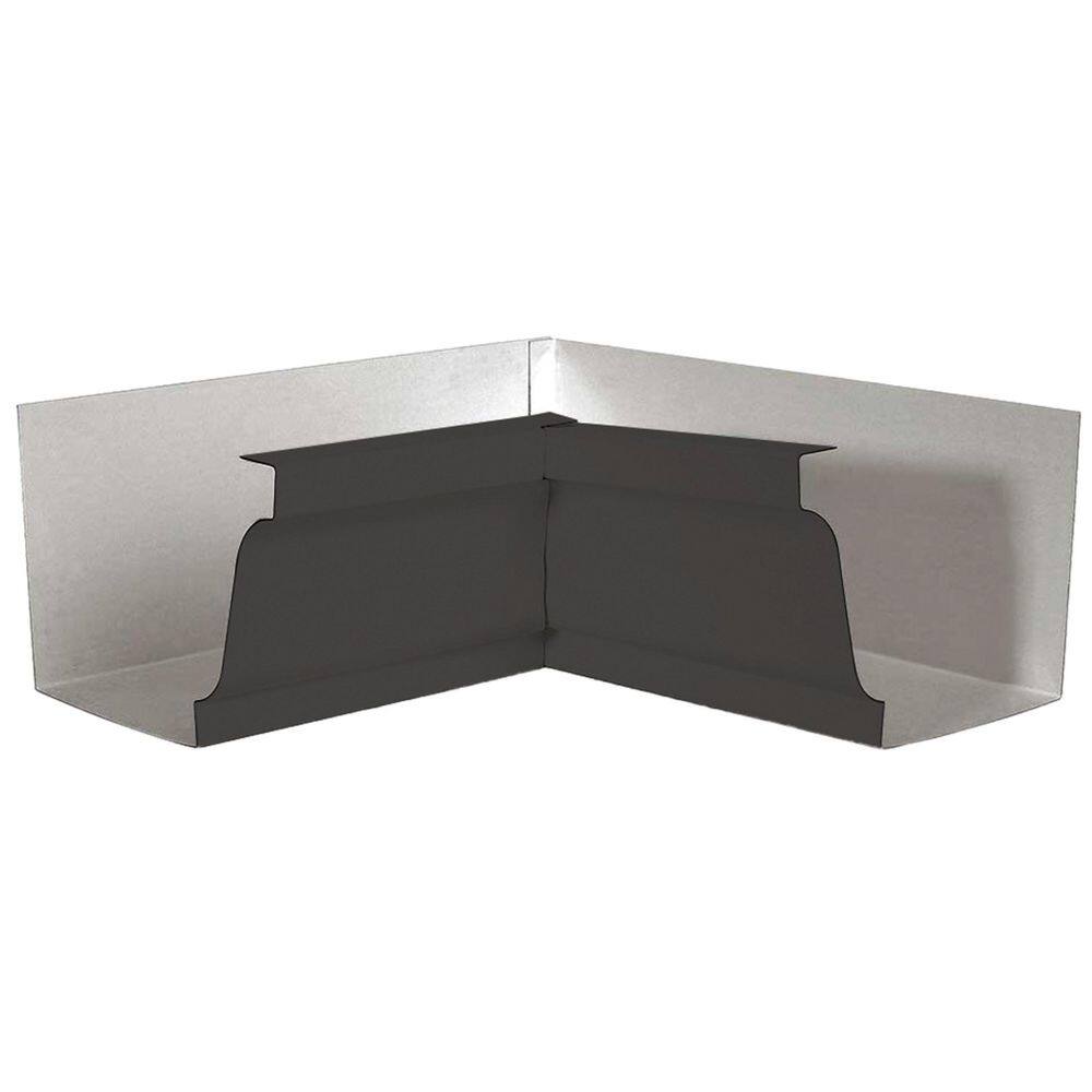 Gibraltar Building Products 5 in. Black Aluminum KStyle Gutter Inside Miter OG5IMBLAT The